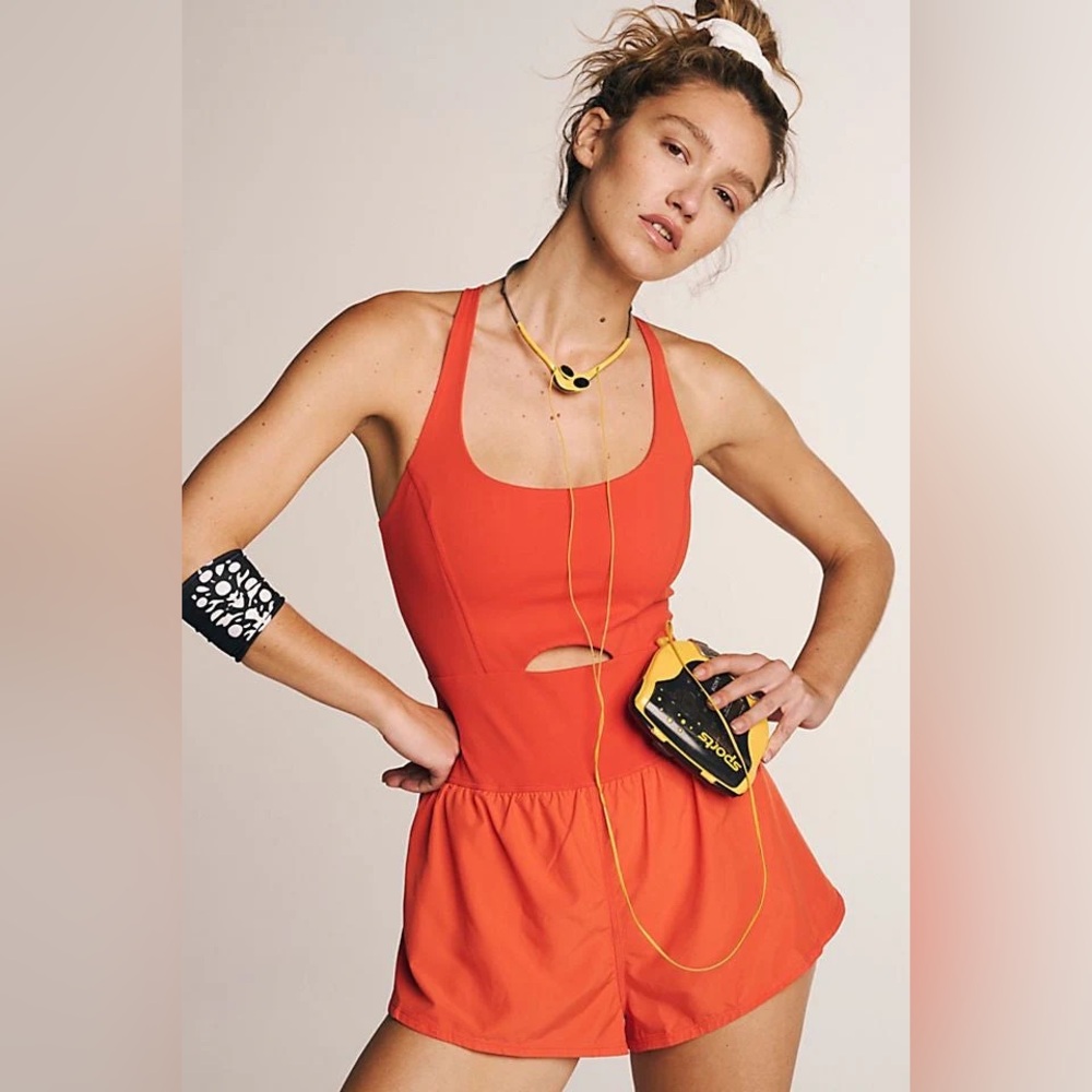 Free People Movement Righteous Runsie in Orange Size XS